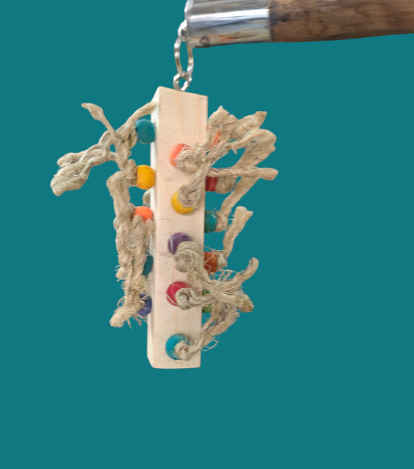 Natural Jute Rope & Wooden Beads Toy