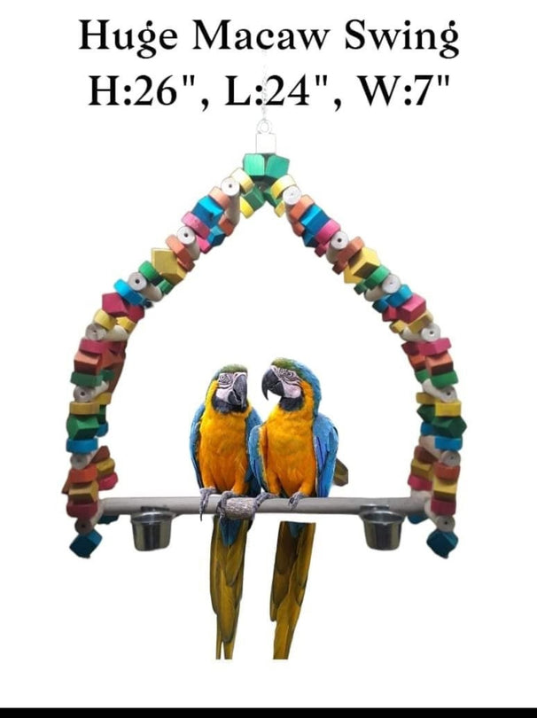 Lounge Macaw Swing with Feeding Bowls