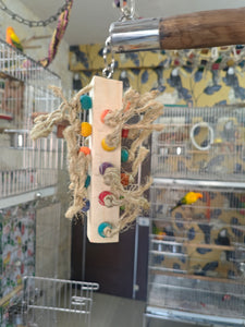 Natural Jute Rope & Wooden Beads Toy