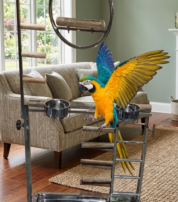 The Horizon Luxury Avian Gym & Playstand