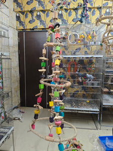 Large Aviary Triple Jute Rope Play Areana
