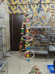 Large Aviary Triple Jute Rope Play Areana