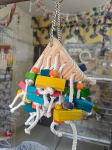 Traingle Rope & Blocks Chewing Toy