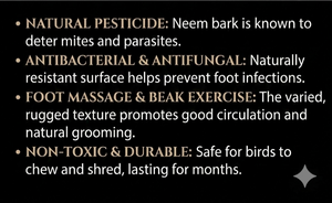 Set Of 3 Neem Perches 15 inch