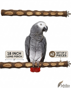 Natural Neem Wood Perch 18 inch Set of 2 perches