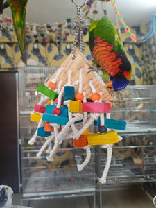 Traingle Rope & Blocks Chewing Toy