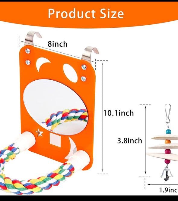 Mirror Perch Rope Toy