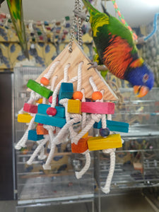 Traingle Rope & Blocks Chewing Toy