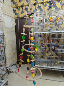 Large Aviary Triple Jute Rope Play Areana