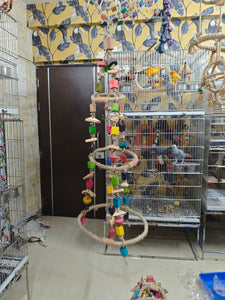 Large Aviary Triple Jute Rope Play Areana